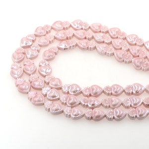 22Pcs Sacred Heart Milagros Charm Beads, Ceramic Beads For Making Jewelry DIY Crafts, 10x15mm
