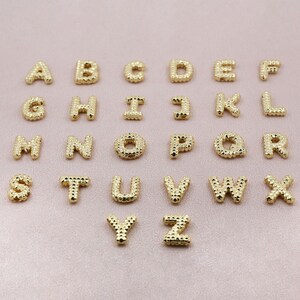 10 STÜCKE 18k vergoldete Anhänger, Buchstabenanhänger, unregelmäßiger Anhänger, minimalistisches Schmuckzubehör, Geschenke für sie, handgemachtes DIY-Zubehör