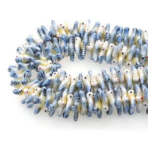 20pcs Seagull Ceramic, Ceramic Art Decorative Beads, Dove Ceramic Beads Jewelry Making, 23x20mm