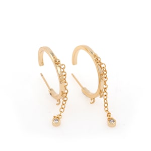 Multi-Pendant Earring Charms, Hollow Gold Earrings, 18K Gold Filled Drop Earrings DIY Jewelry Accessories