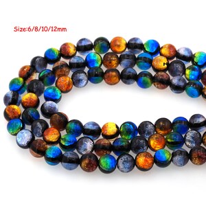 Gold And Silver Foil Filled Nebula Beads, Ceramic Art Decorative Beads, Golden Nebula Ceramic Bead Chain Head Jewelry Making