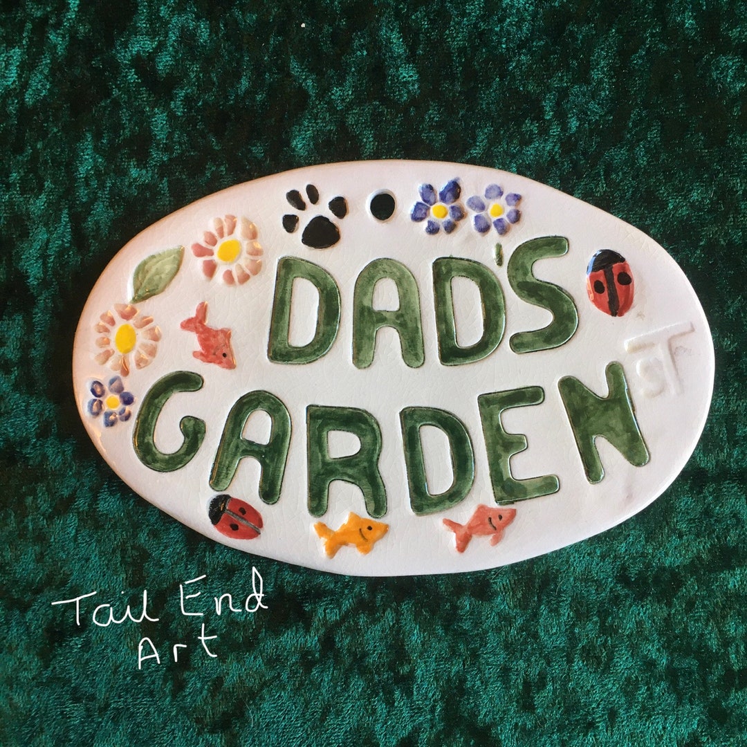 DAD'S GARDEN - Sign/plaque - Etsy