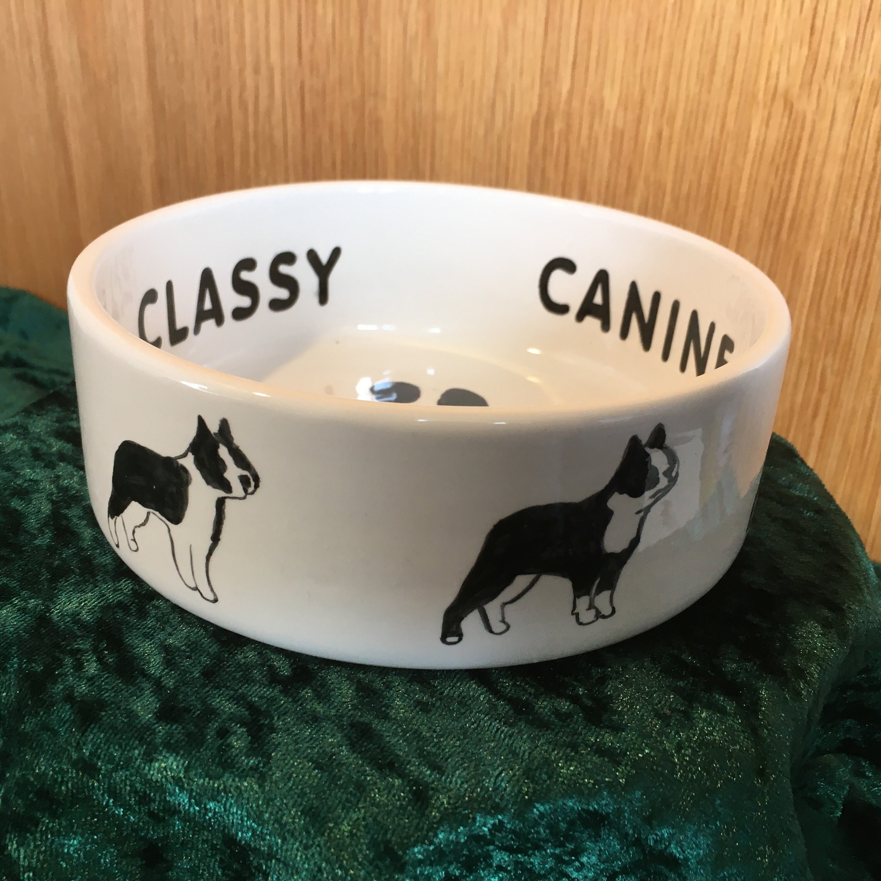Boston Terrier Dog Pet Bowl Etsy