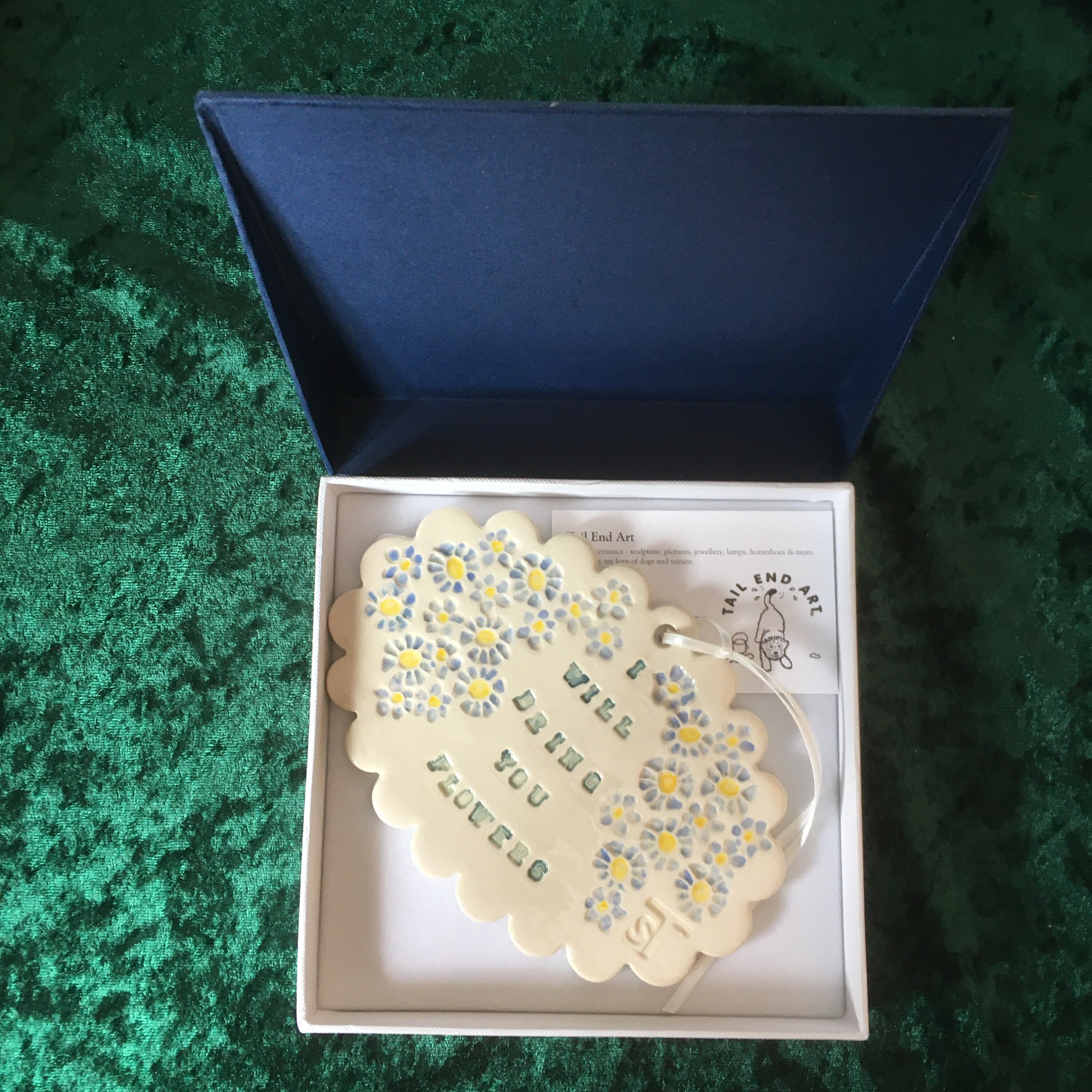 Plaque I will bring you flowers Etsy