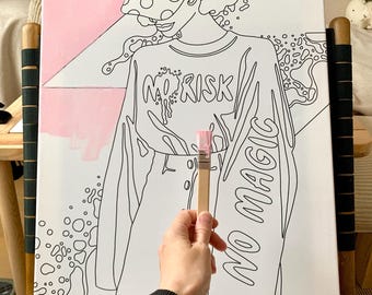 Distress & Color on Canvas - Create your own - Inspirational Wall Art - 50 x 70 cm / 20x28" #metime DIY