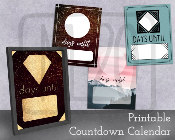 Printable Countdown Calendar - Etsy