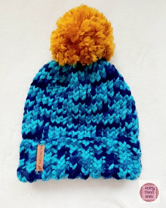 Beanie Bobble Hat/ Winter Hat/ Adult 