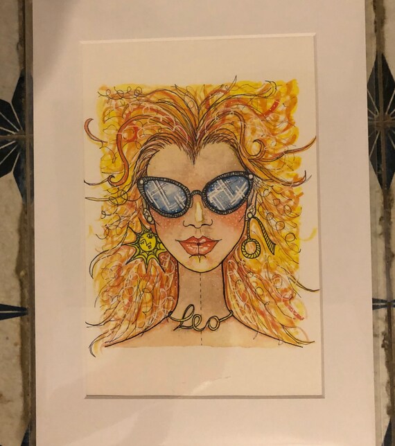 the print is from my original watercolour painting. Sophie Astrology print by Retro Spirit Oracle Pisces