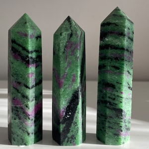 Ruby in Zoisite  Polished towers, AMAZING QUALITY