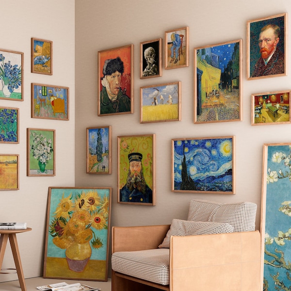 Set of 130+Van Gogh Digital Art Prints XIX Century Post-Impressionist Masterpieces Instant Download Affordable and High Quality Wall Art