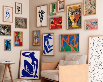 Set of 50 Matisse Prints Digital Downloads - Mid Century Modern Art