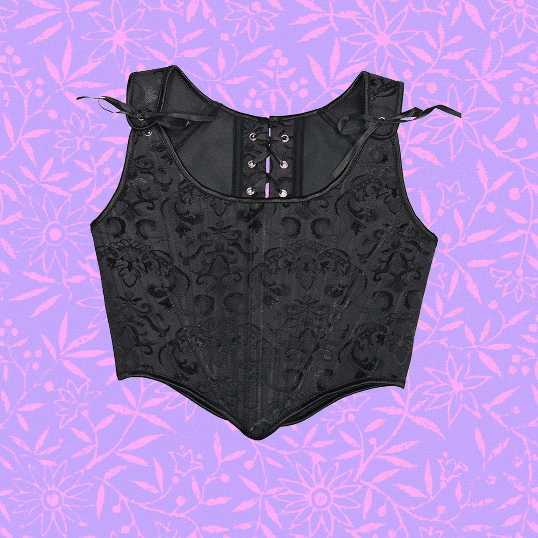 Black Renaissance Corset for Women Perfect for Fairy - Etsy