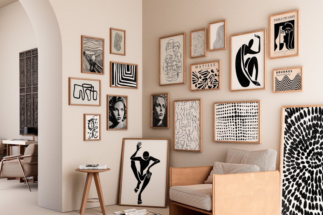 1000 Black and White Printable Art Designs Matisse Inspired Gallery Art ...