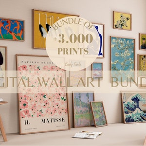 3.000+ Printable Vintage Art Prints for Home Decor - Eclectic Gallery Set - MEGA BUNDLE 3.000 Art Prints Set - Eclectic Gallery Wall Decor