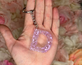 Porte-clés Personnalisé Résine - Lettre D - Femme - Neuf