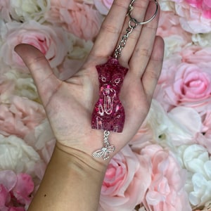 Handmade Resin Goddess Keychain with Butterfly Charm- Aphrodite