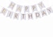 Happy Birthday Banner Party Festival Decorations White Gold Hanging Garland Party Decor 