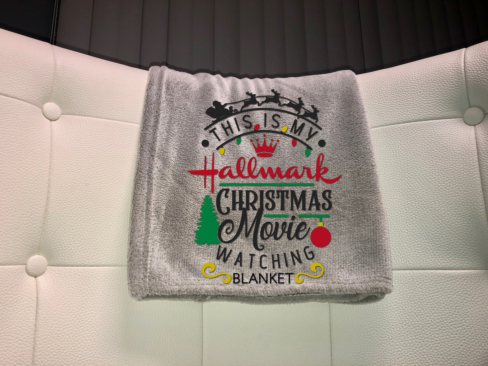 This is my Hallmark Movie Watching Blanket Personalized Etsy