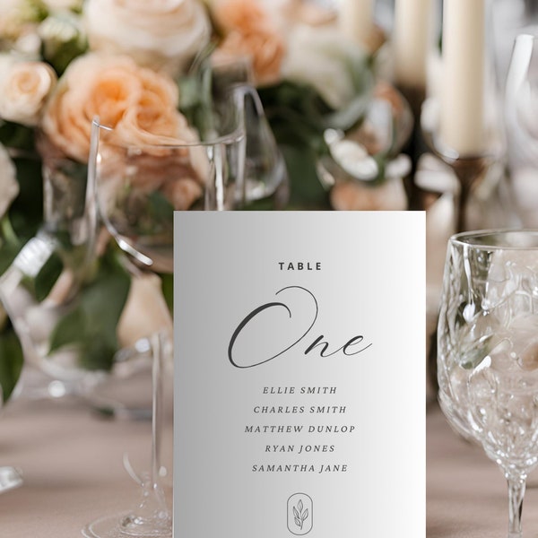 Silver Wedding Table Number, Elegant Table Marker, Wedding Reception Decor, Table Number Sign
