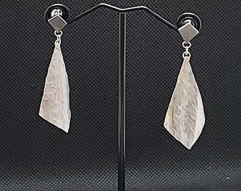 Sterling silver kite shaped earrings