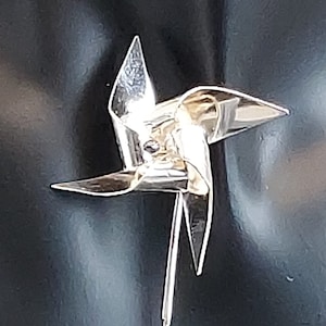 Sterling Silber, Spielzeugwindmühle, Anstecknadel