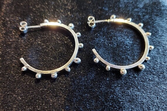 Recycled silver hoop earrings discount