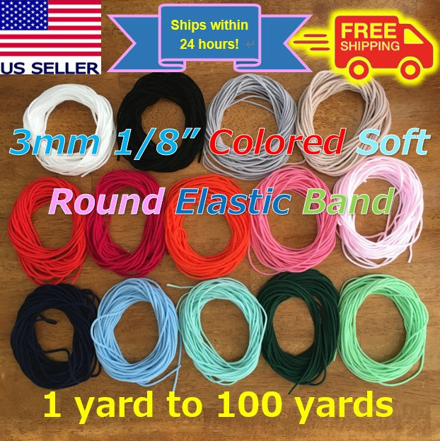 Buy Red Elastic Cord Elastic Band 1/4 for Sewing Garment Elastic String for  Mask Making Stretch Cord Dressmaking Waistband Headbands Mask Online in  India 