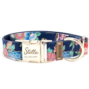 Personalized Dog Collar - Custom Name, Metal Hardware, Handmade, Collar for Small to Large Dogs, Gift for Dogs -