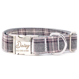 Personalized Dog Collar - Custom Name, Metal Hardware, Handmade, Collar for Small to Large Dogs, Gift for Dogs -