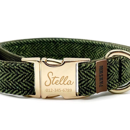 Personalized Leather Dog Collar Engraved Dog Collar Custom Etsy Australia