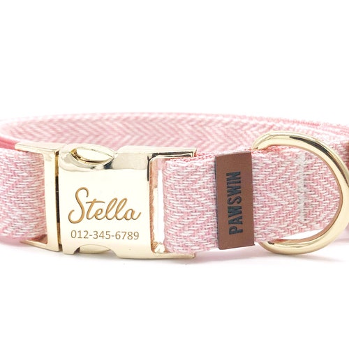 Pink Custom Dog Collar Adjustable Neck Collar for Small - Etsy