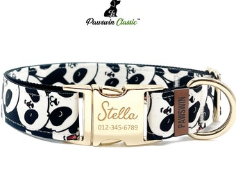 Personalized Dog Collar - Custom Name, Metal Hardware, Handmade, Collar for Small to Large Dogs, Gift for Dogs -