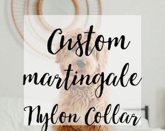 Personalized Martingale Dog Collar: Contact first Only