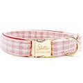 Personalized Blush Tweed Dog Collar: Laser-Engraved Buckle, Couture Style product logo