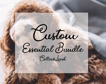 Personalized Dog Collar and Leash Set - Contact First