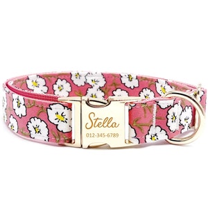 Personalized Dog Collar - Custom Name, Metal Hardware, Handmade, Collar for Small to Large Dogs, Gift for Dogs -