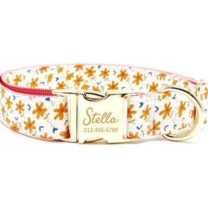 Personalized Dog Collar - Custom Name, Metal Hardware, Handmade, Collar for Small to Large Dogs, Gift for Dogs -