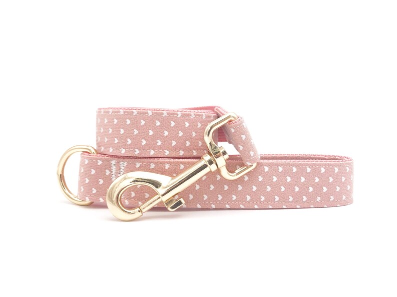 Pink Heart Dog Leash Custom Length Walking Lead for Small Etsy