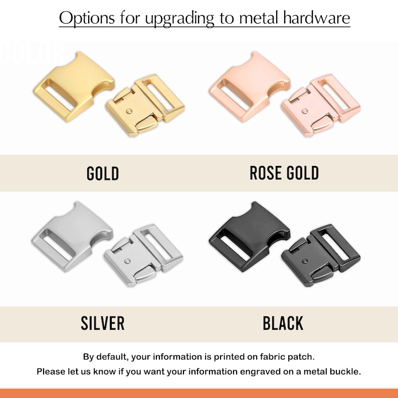 options for upgrade to metal buckle