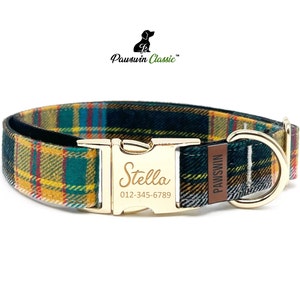 Personalized Dog Collar - Custom Name, Metal Hardware, Handmade, Collar for Small to Large Dogs, Gift for Dogs -