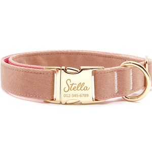 Personalized Dog Collar: Custom Engraved Name, Metal Buckle