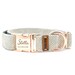 Neutral Custom Dog Collar, Adjustable Neck Collar for Small, Medium, Large Dogs, Metal Buckle, Personalized Engraved Dog Collar 