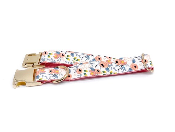 Personalisiertes Hundehalsband Mit Blumenmuster – Individuell Graviert Mit Namen & Telefon, Verstellbar