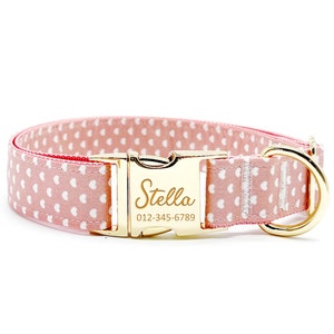 Personalized Dog Collar - Custom Name, Metal Hardware, Handmade, Collar for Small to Large Dogs, Gift for Dogs -