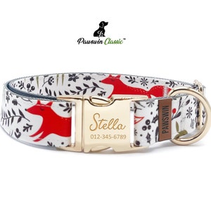 Personalized Dog Collar - Custom Name, Metal Hardware, Handmade, Collar for Small to Large Dogs, Gift for Dogs -