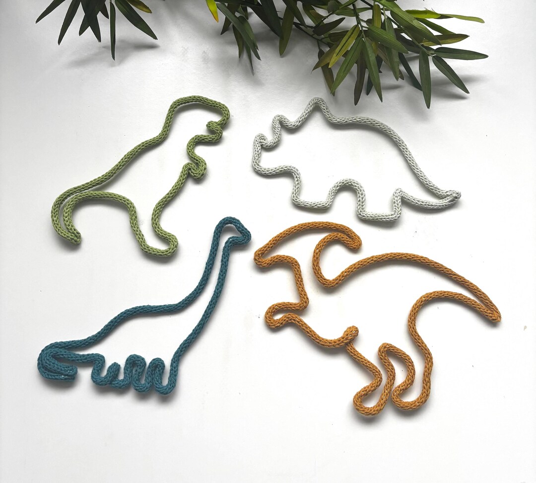 Knitted Wire Dinosaurs - Kids Bedroom - Dino Shapes - Etsy