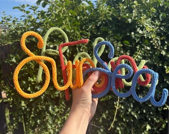 Customisable Playroom Words - Personalised Bedroom Decor - Colourful Bespoke Wall Art