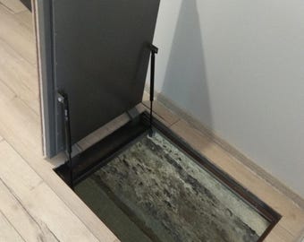 Kellerluke mit Gasdruckfedern Custom Einstiegsluke für Kellerabdeckung Unsichtbare Kanalluke Versteckte Metallluke für Boden und Dach