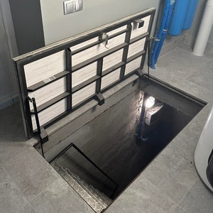 Custom hatch door for concrete floor Hidden basement entryway Metal cellar hatchway Attic access panel Invisible utility cover Sewer manhole