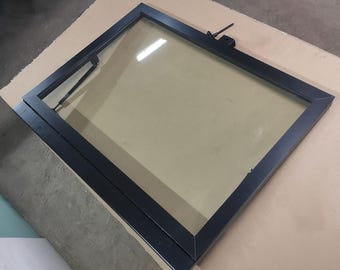 Custom glass hatch door for basements and cellars Floor utility hatchway cover Gas struts trapdoor Attic access panel Roof skylight window